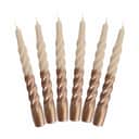Candles with a twist Kronelys Lys - 6 stk. i Rose/Roseguld, 21 cm, 1