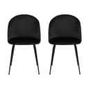 CASA Living Spisebordsstole Louise Spisebordsstol - 2 stk. i sort, 1