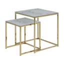 CASA Living Sideborde Alisma Indskudsbord i Hvid/gylden krom, 1