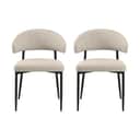 CASA Living Spisebordsstole Edina Spisebordsstol - 2 stk i Beige/sort, 1