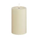 Deluxe Homeart LED-lys Real Flame LED Bloklys i Creme, 12,5 cm, 1