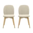 CASA Living Spisebordsstole Cindy Spisebordsstol - 2 stk i Creme/hvidpigmenteret, 1