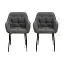 CASA Living Spisebordsstole Brooke Spisebordsstol - 2 stk. i Mørk antracit/sort, 1