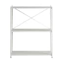 Novoform Reoler og tilbehør Arturo 3-Etagers reol i Light Grey, 91 cm, 1