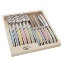Jean Dubost Bestiksæt Laguiole Bestiksæt - 12 dele i Pastel mix, 1