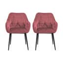CASA Living Spisebordsstole Brooke Spisebordsstol - 2 stk. i koral/sort, 1