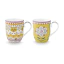 PIP Studio Krus og kopper med hank Lily & Lotus Krus - 2 stk. i Yellow, 200 ml, 1