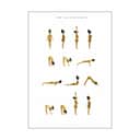 Poster&Frame Plakater plakat - Sun salutation a woman i Golden, B50 x L70 cm, 1