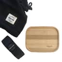 YUMMII YUMMII Madkasser Bambus låg med elastik- str. Medium + i Træ/sort, B14 x L18 cm, 1
