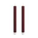 Deluxe Homeart LED-lys Real Flame LED Kronelys - 2 stk. i Bordeaux , 24 cm, 1