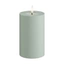Deluxe Homeart LED-lys Real Flame LED Udendørs Bloklys i Salvie Green , H12,5 x Ø7,5 cm, 1