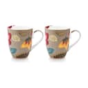 PIP Studio Krus og kopper med hank Blooming Tales Krus - 2 stk. i Khaki, 365 ml, 1
