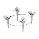 Georg Jensen Kronelysestage Bloom Lysestage i Sølvfarvet, 1