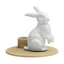 Dottir Kronelysestage Sweet Stories Hare Lysestage i Mustard, 8 cm, 1