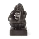 Royal Copenhagen Dyrefigurer Figurine Gorilla i Sort/med hånden på kinden, 1