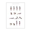 Poster&Frame Plakater plakat - Sun salutation a woman i Brun, B50 x L70 cm, 1
