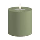 Deluxe Homeart LED-lys Real Flame LED Udendørs Bloklys i Støvet Grøn, 10 cm, 1