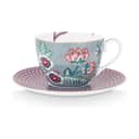 PIP Studio Krus og kopper med hank Flower Festival Kop m. underkop i Blue, 1