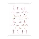 Poster&Frame Plakater plakat - Sun salutation a woman i Lyserød, B50 x L70 cm, 1