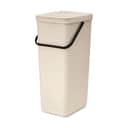Brabantia Spande uden pedal Sort & Go Affaldsspand i Soft Beige, 40 L, 1