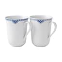 Royal Copenhagen Krus og kopper med hank Prinsesse Krus - 2 stk. i Koboltblå/hvid, 36 cl, 1
