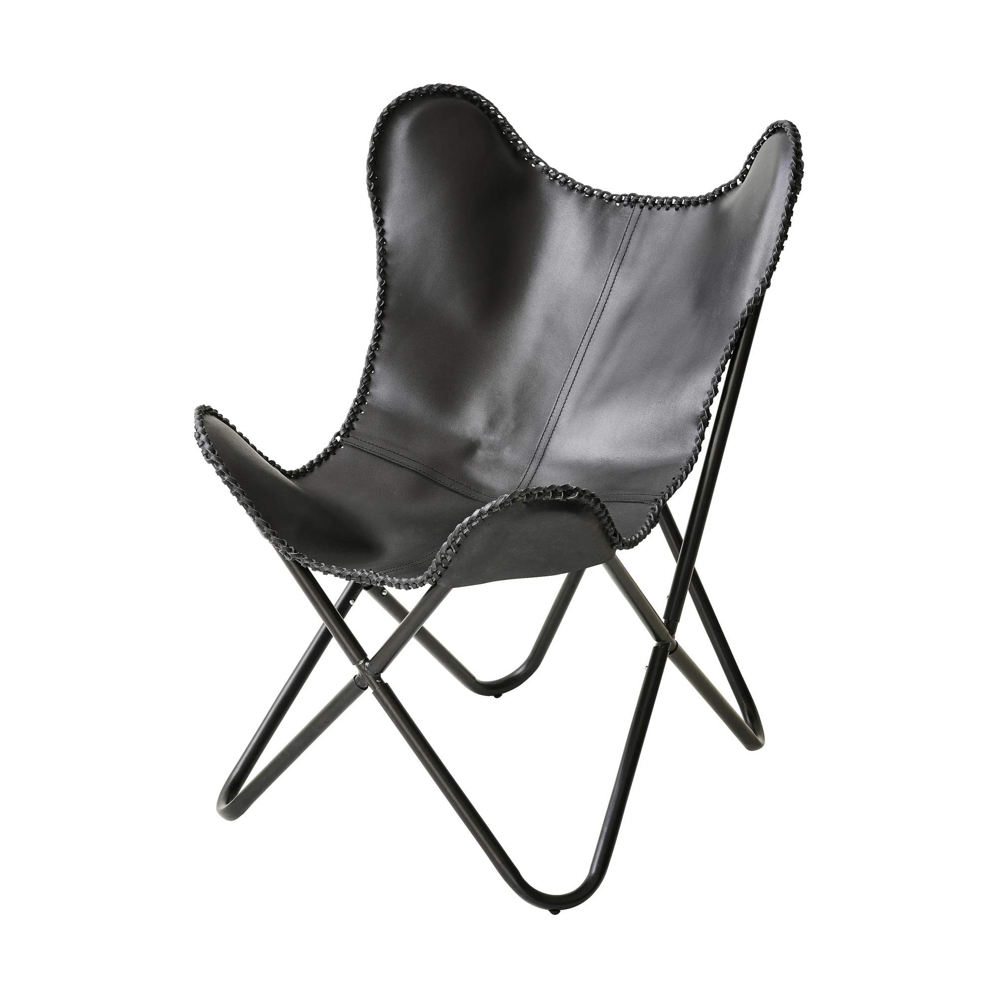 Imerco Home - Flagermusstol til børn - 74 x B 53 60 cm - Læder/metal - Sort Imerco