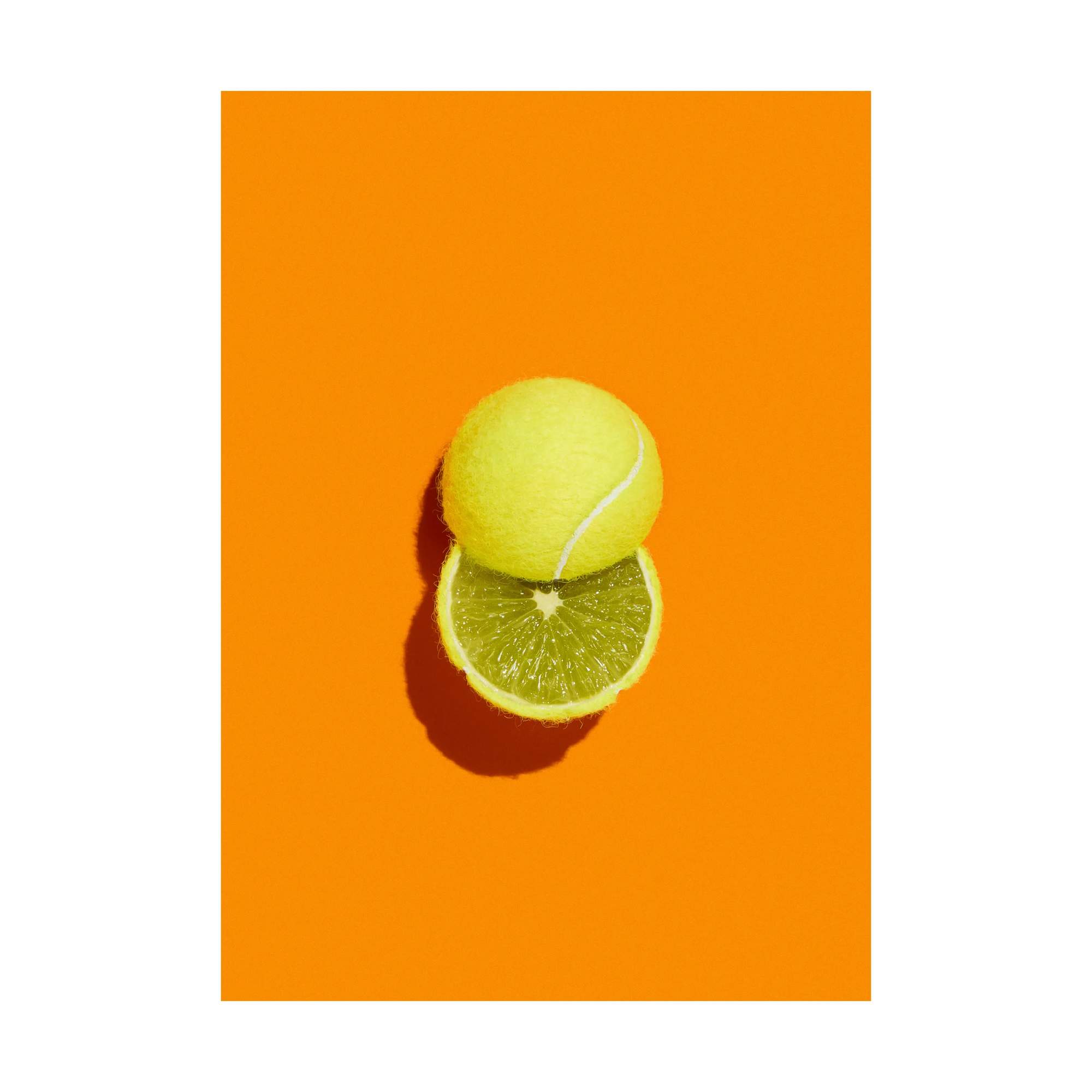 plakat - Slice of lime, gul;orange, large