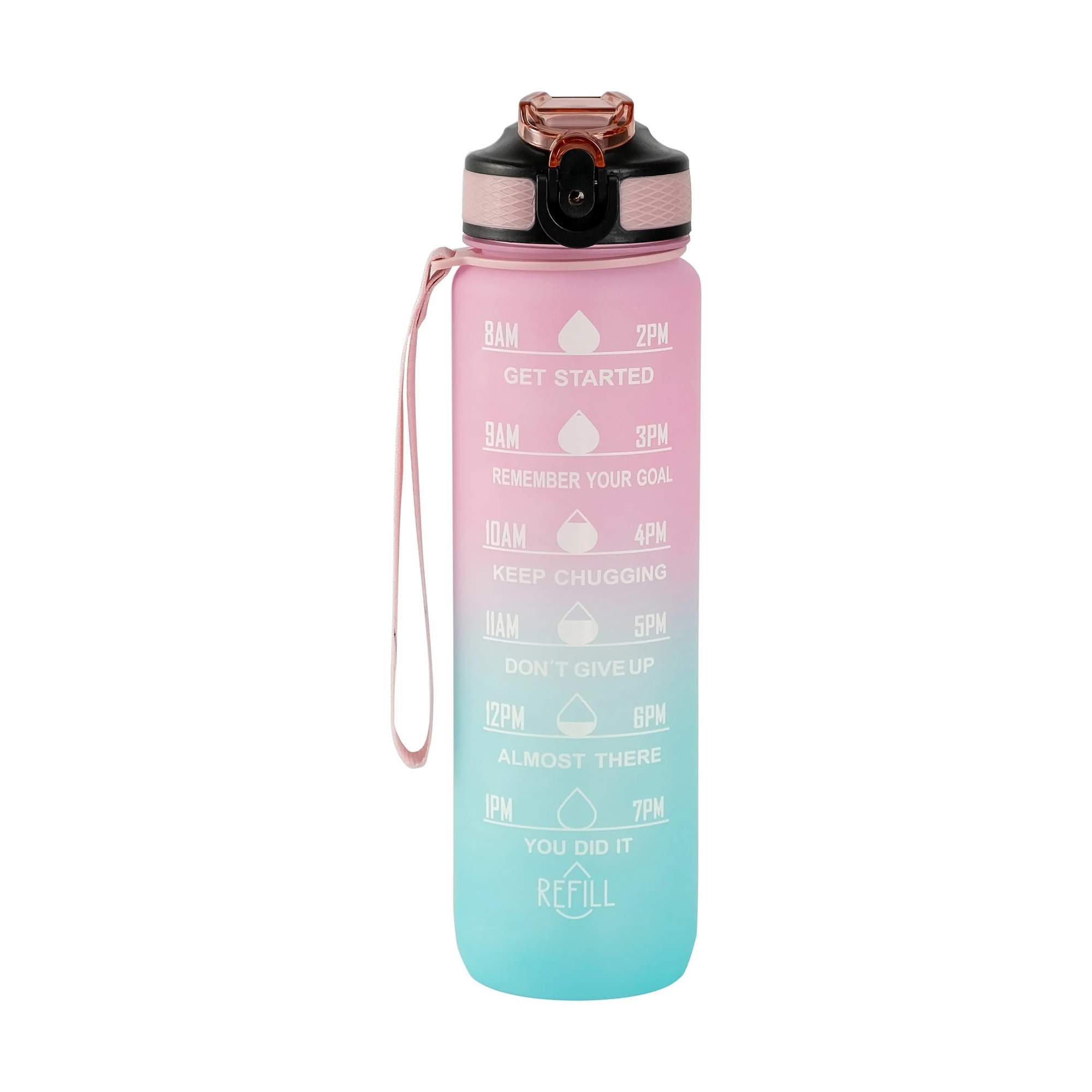 Motivational Bottle, lyserød/blå, large