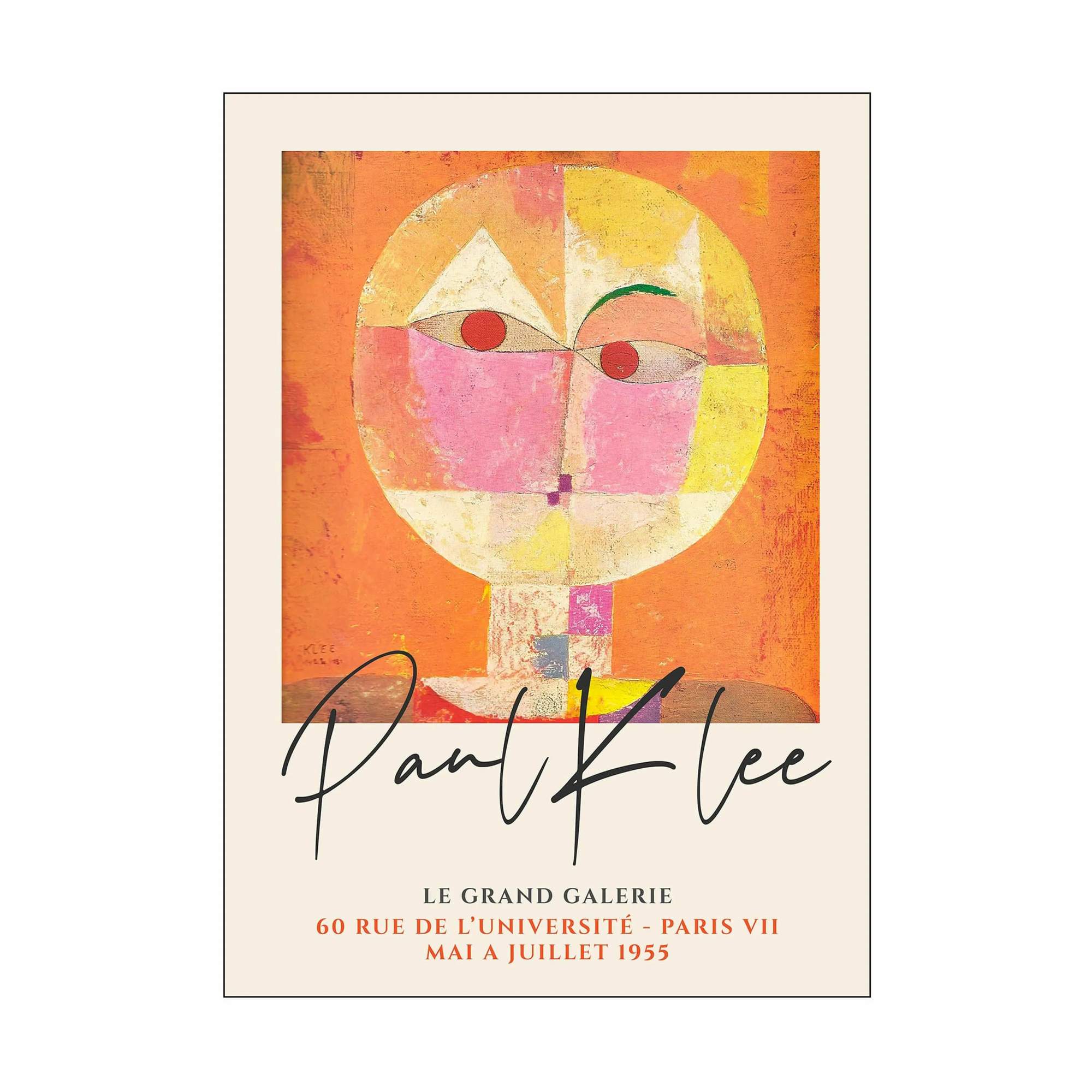 Paul Klee - Paul Plakat - Senecio - B 30 x H 40 - Papir - Orange/rosa/beige |