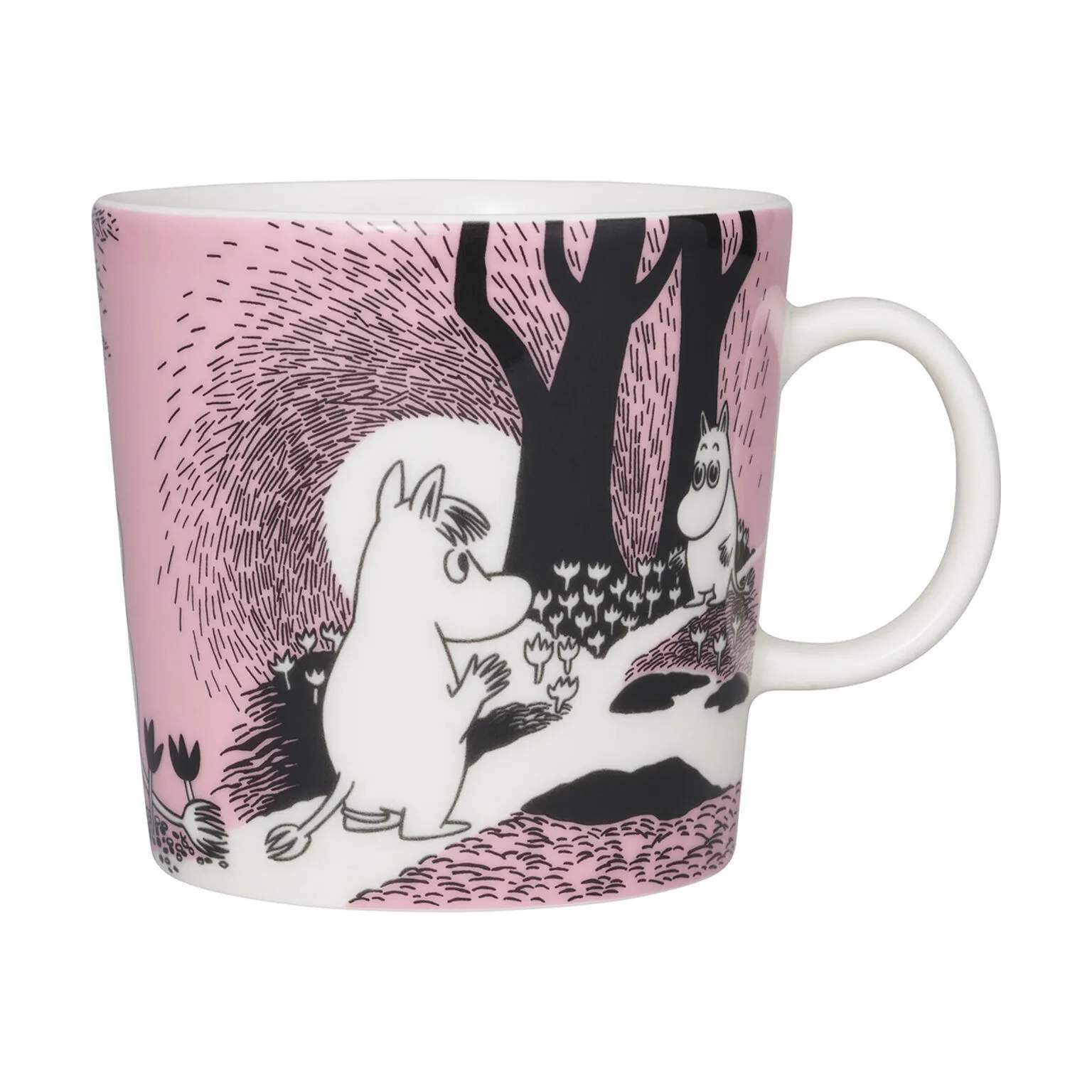 Moomin Arabia Krus og kopper med hank Kærlighed 30 år Jubilæumskrus i 40 cl, 4