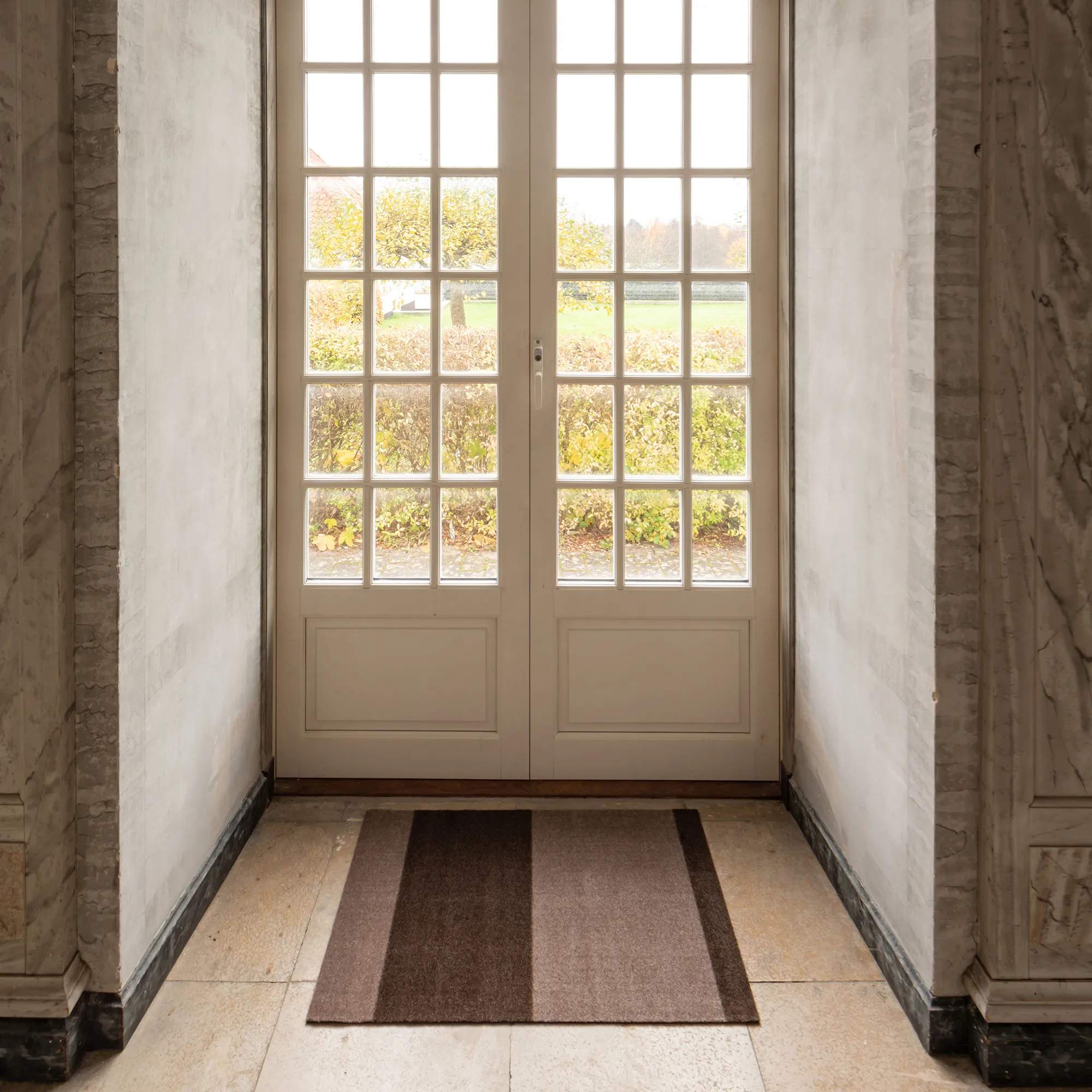 Tica Copenhagen Dørmåtter Stripes Horisontal Gulvmåtte i sand/brun, B60 x L90 cm, 5