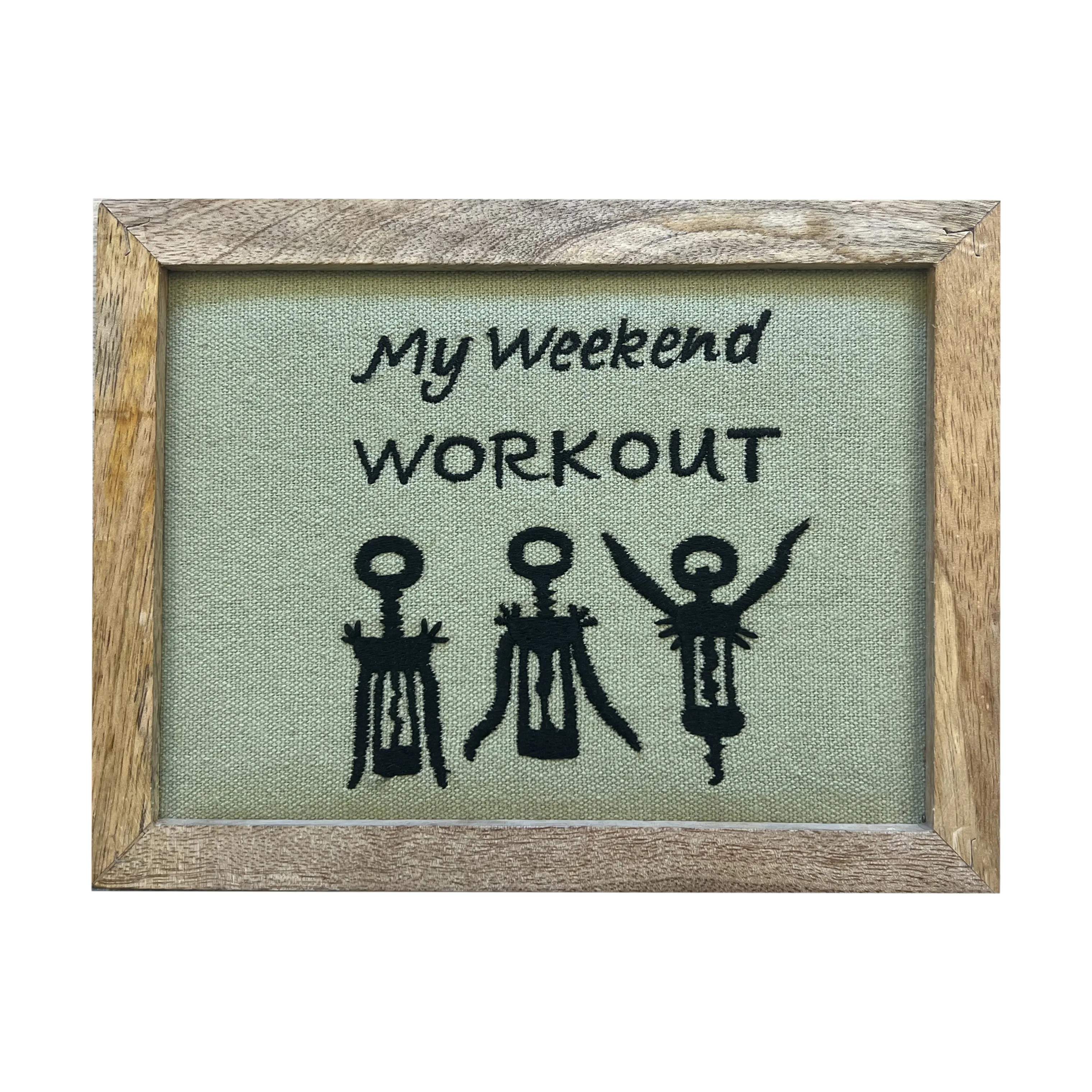 Speedtsberg Vægdekoration Billede m. broderi i Grøn/sort, 1