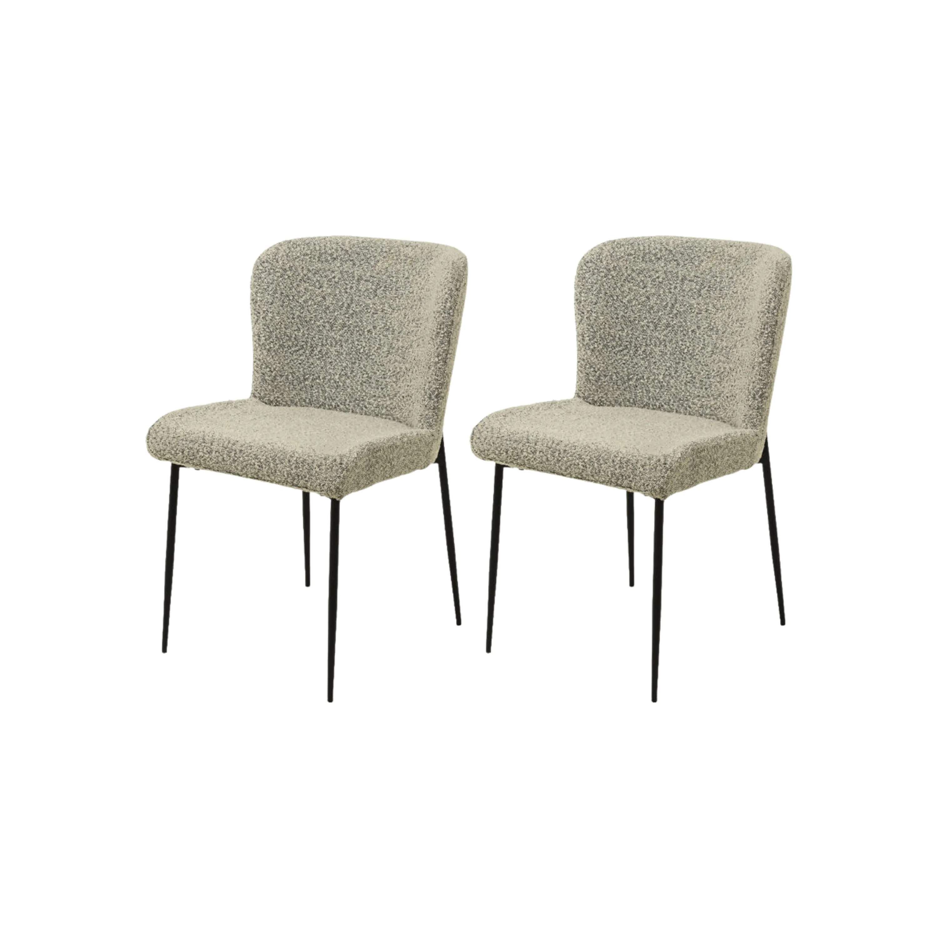 CASA Living Spisebordsstole Spisebordsstol - 2 stk. i Beige/sort, 1