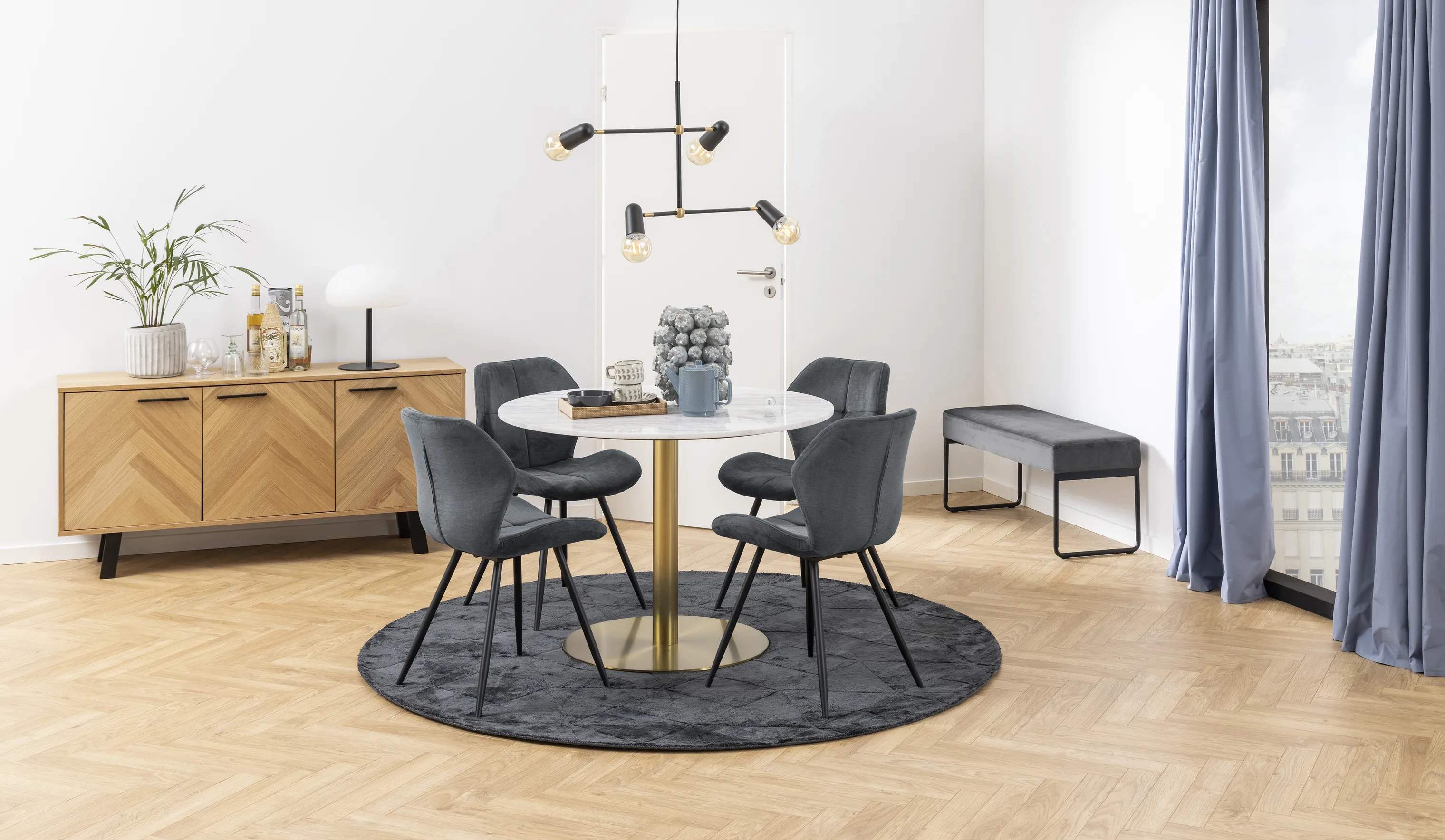 CASA Living Spiseborde Corby Spisebord i Hvid, 2