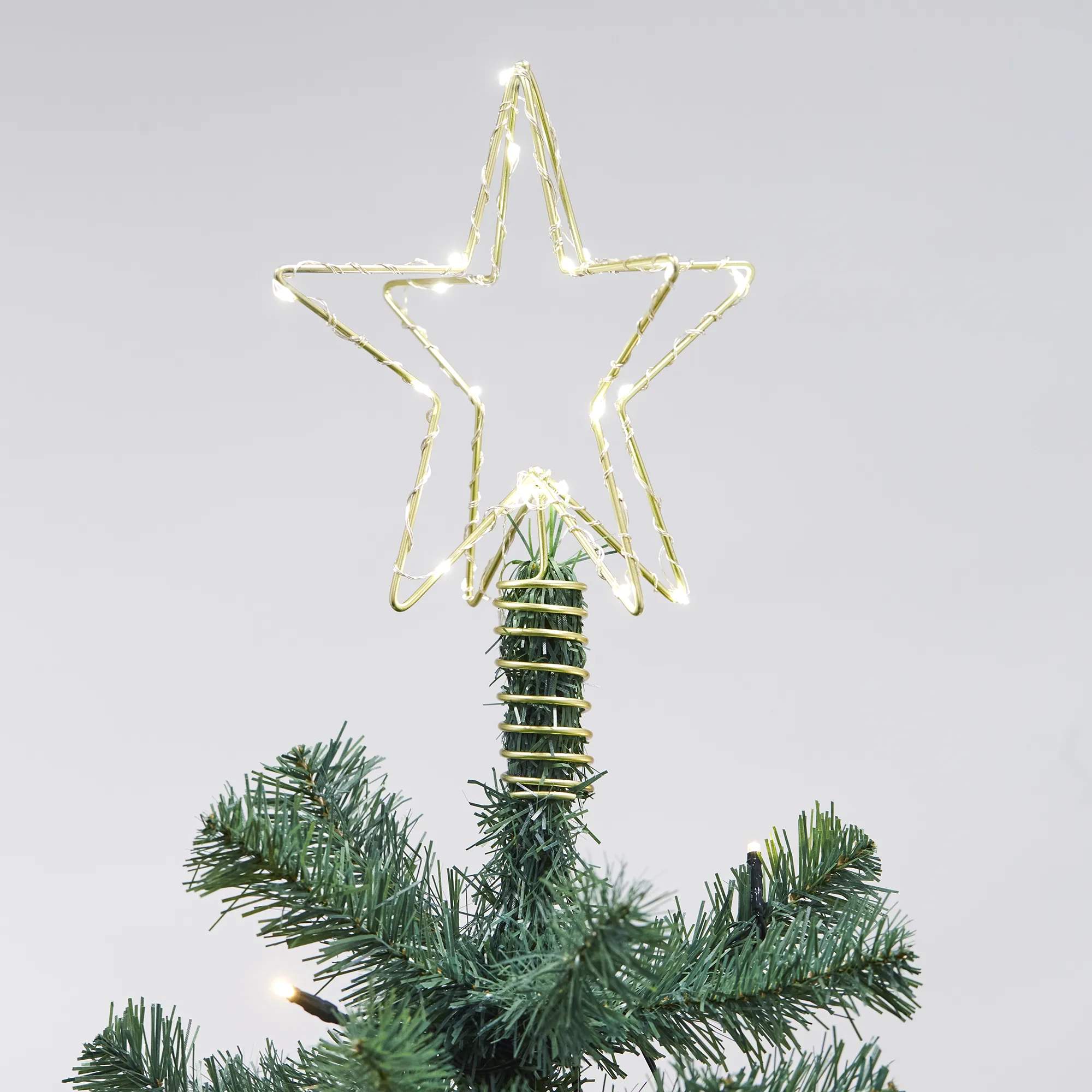 Nordic Winter Topstjerner Julestjerne med lys i 25 cm, 2