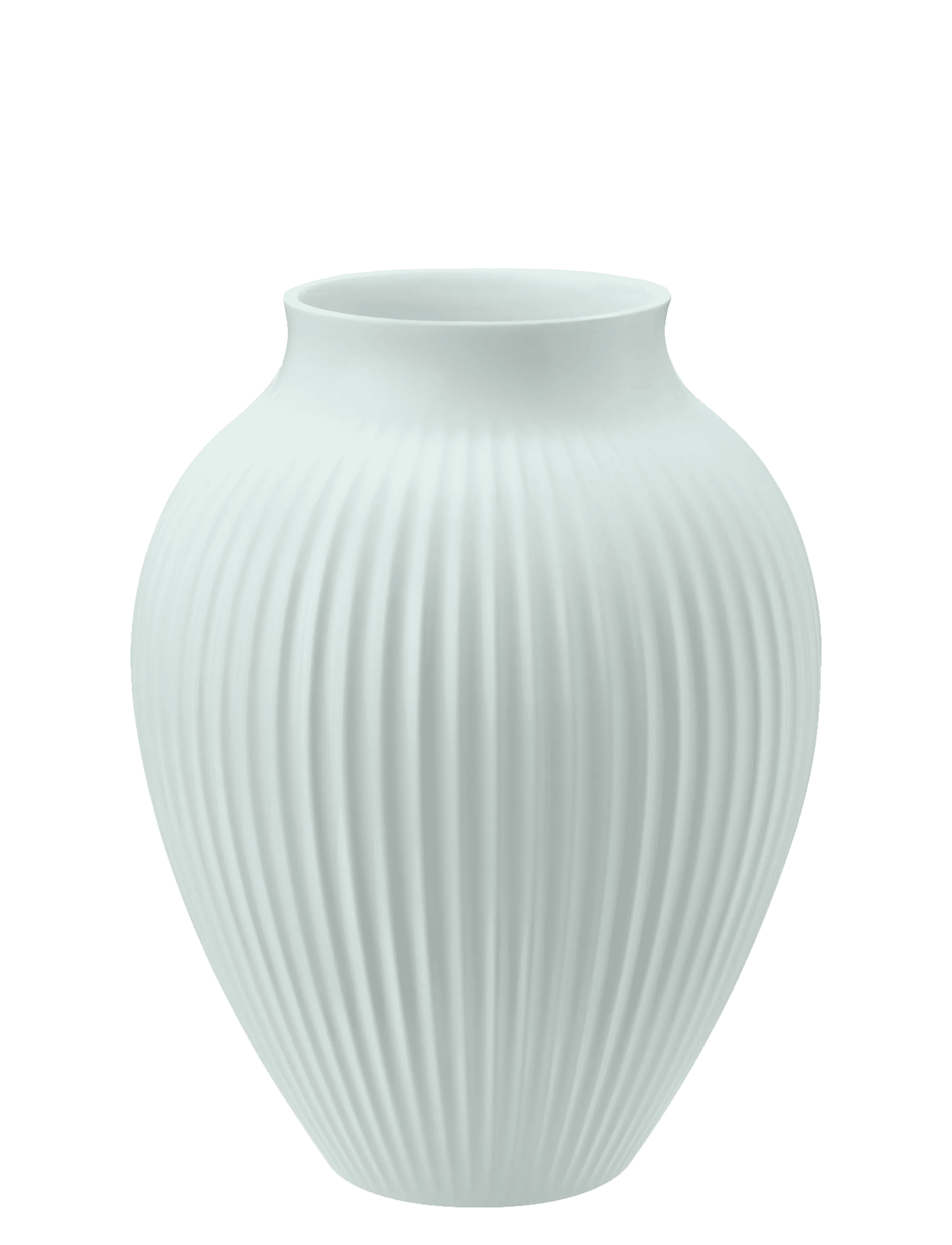 Knabstrup Keramik Vaser Ripple Vase i ice blue, 20 cm, 1
