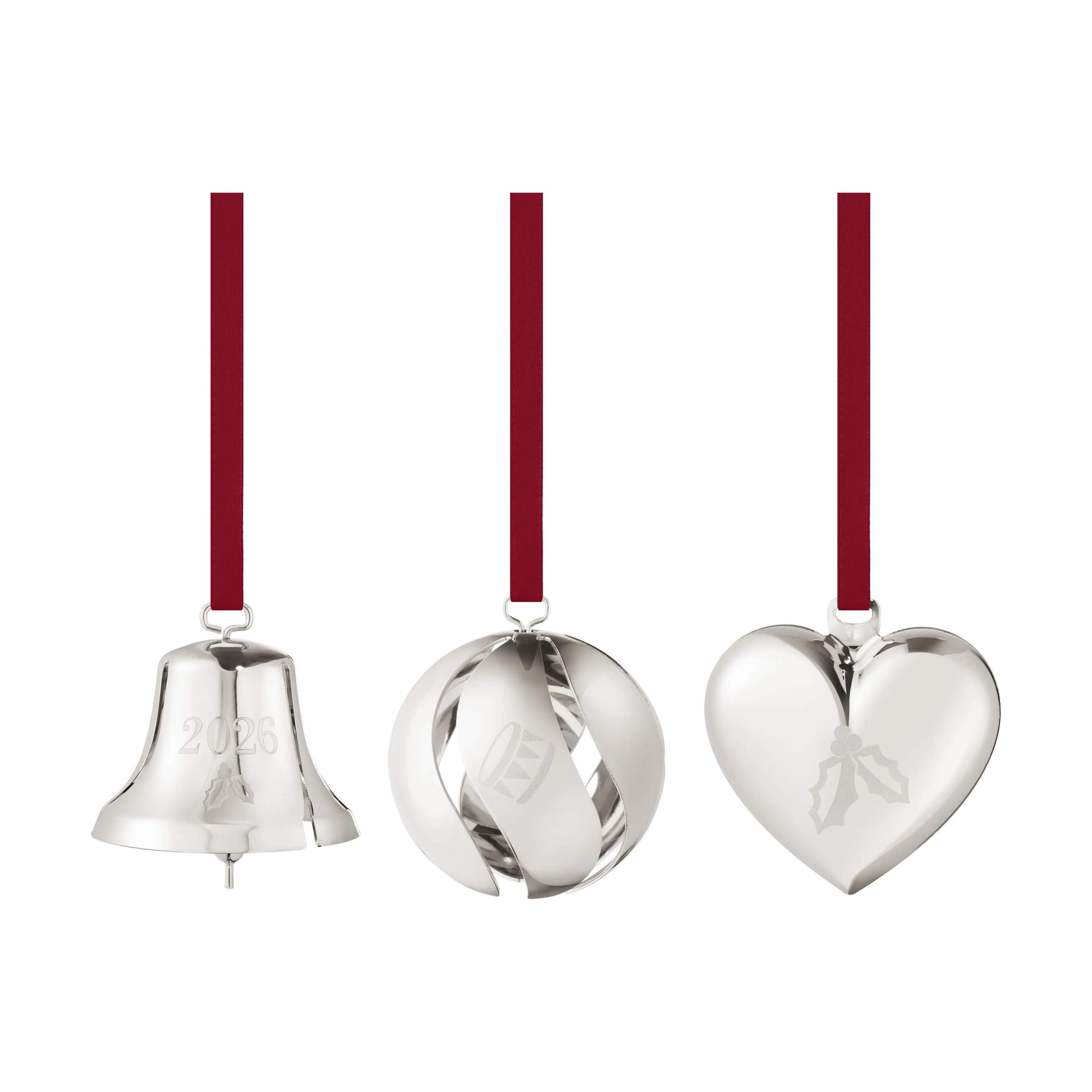 Georg Jensen Julekugler Christmas Collectibles CC 2026 Juleornamentsæt - 3 stk. i Palladium, 1