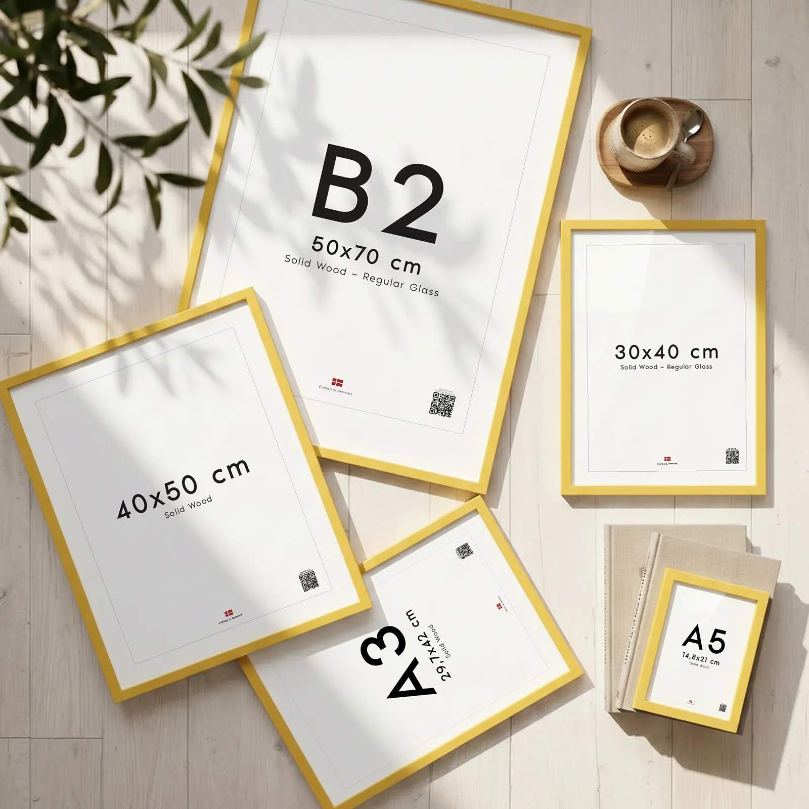Poster&Frame Billedrammer Billedramme i Gul , B100 x L70 cm, 3
