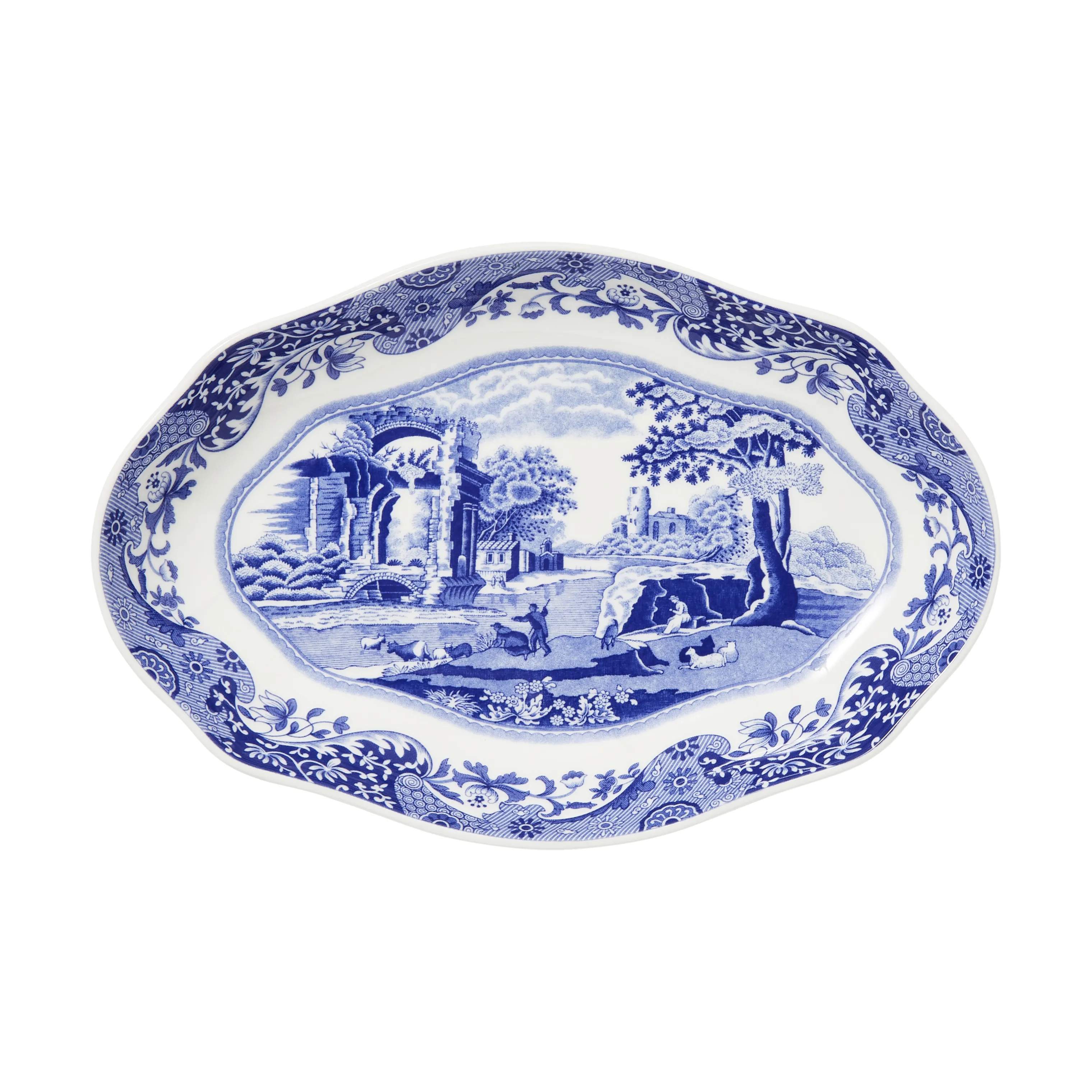 Spode Serveringsfade Blue Italian Blue Italien Serveringsfad i blå/hvid, 1