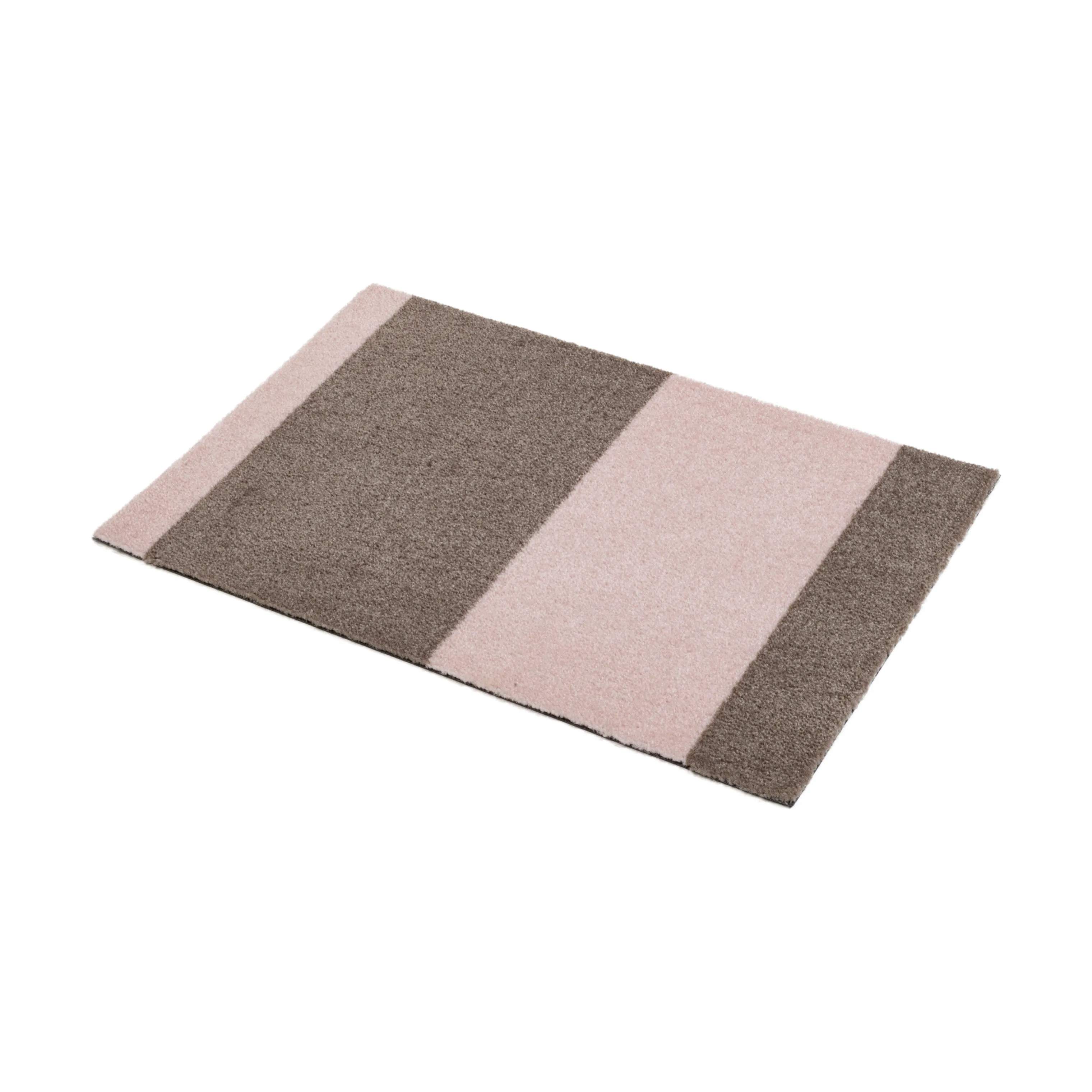 Tica Copenhagen Dørmåtter Stripes Horisontal Gulvmåtte i Sand/Rosa, B60 x L40 cm, 3