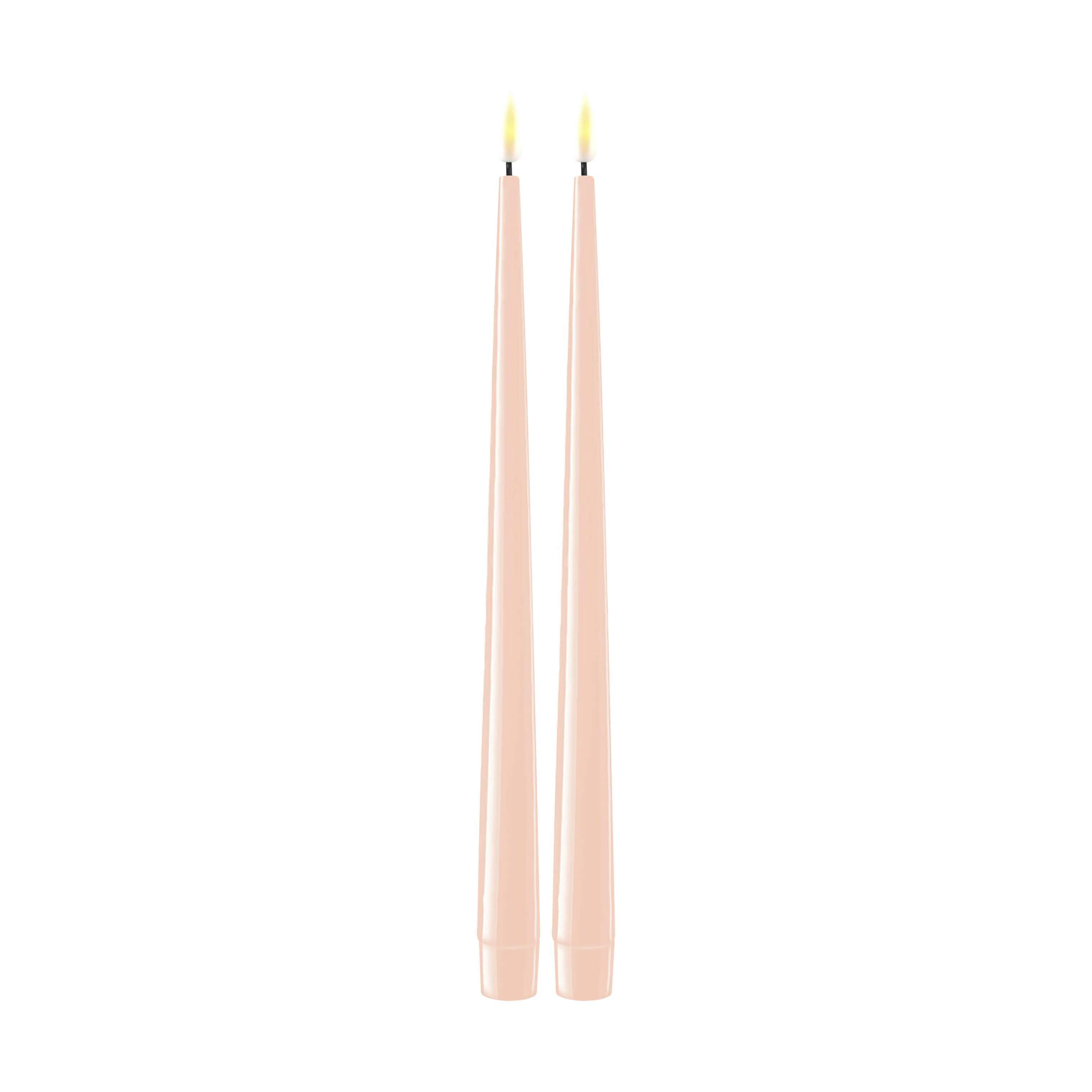 Real Flame LED Kertelys - 2 stk., lys rosa, large