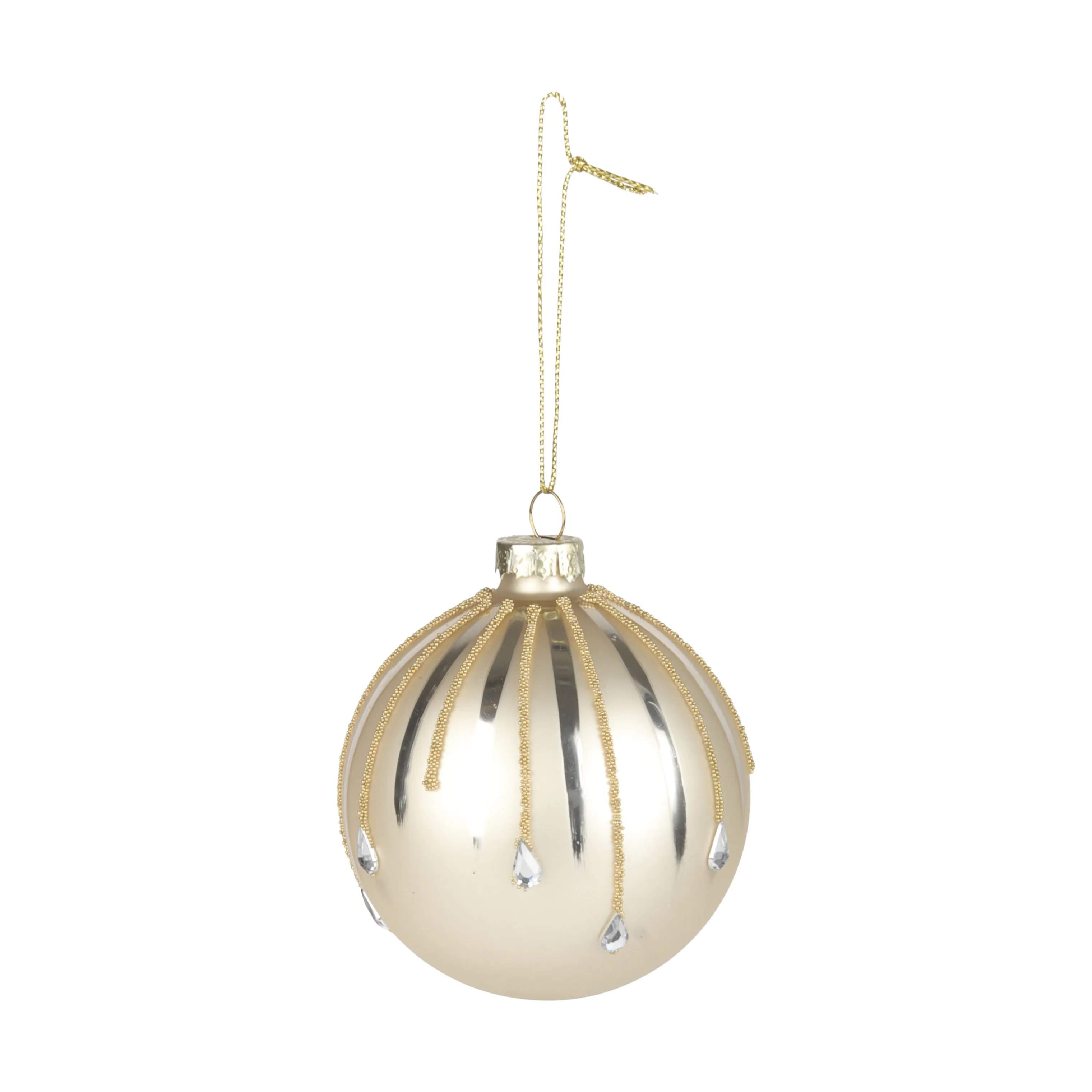 Julekugle, creme, large