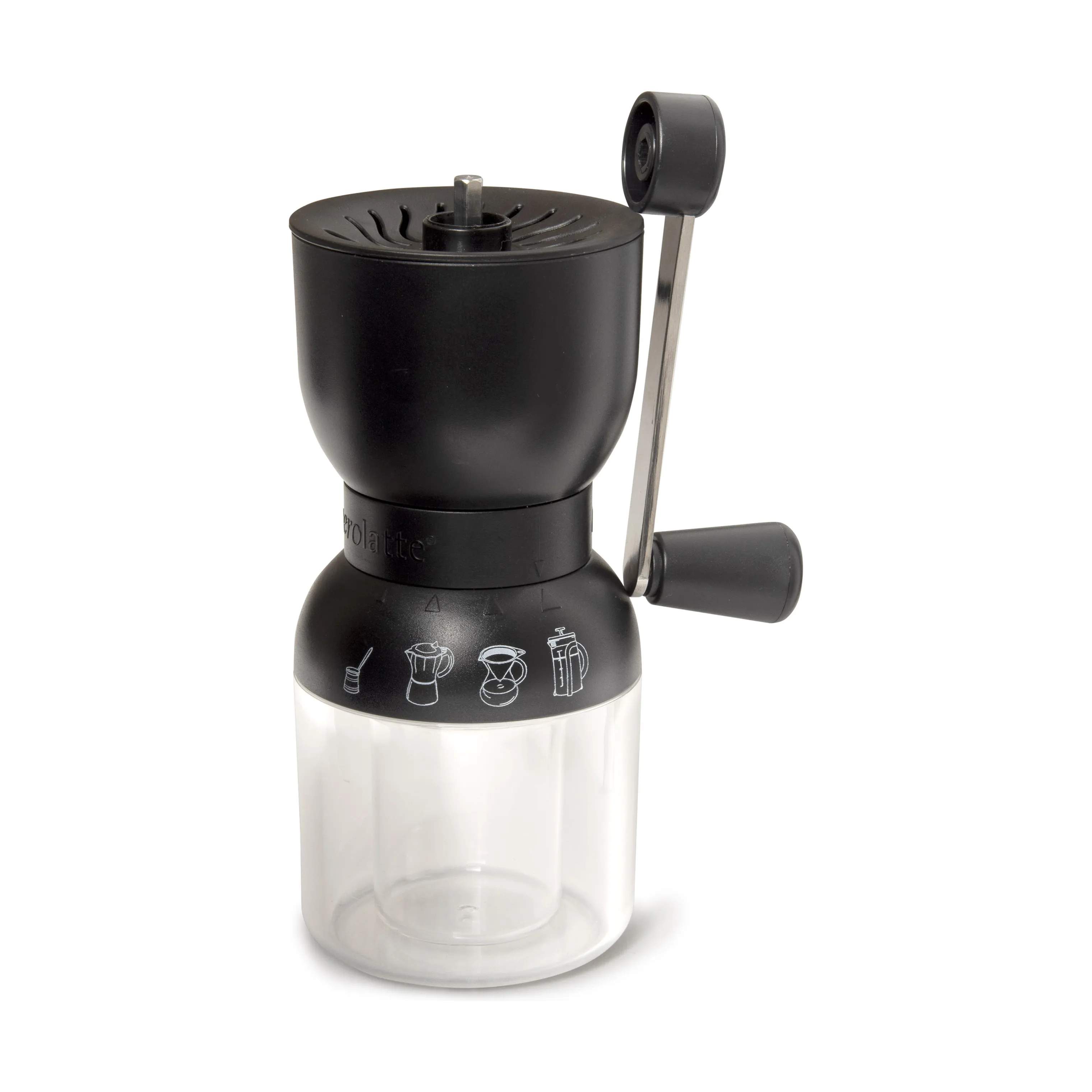 Aerolatte Kaffekværne Kaffemølle i Svart, silver, klar, 3