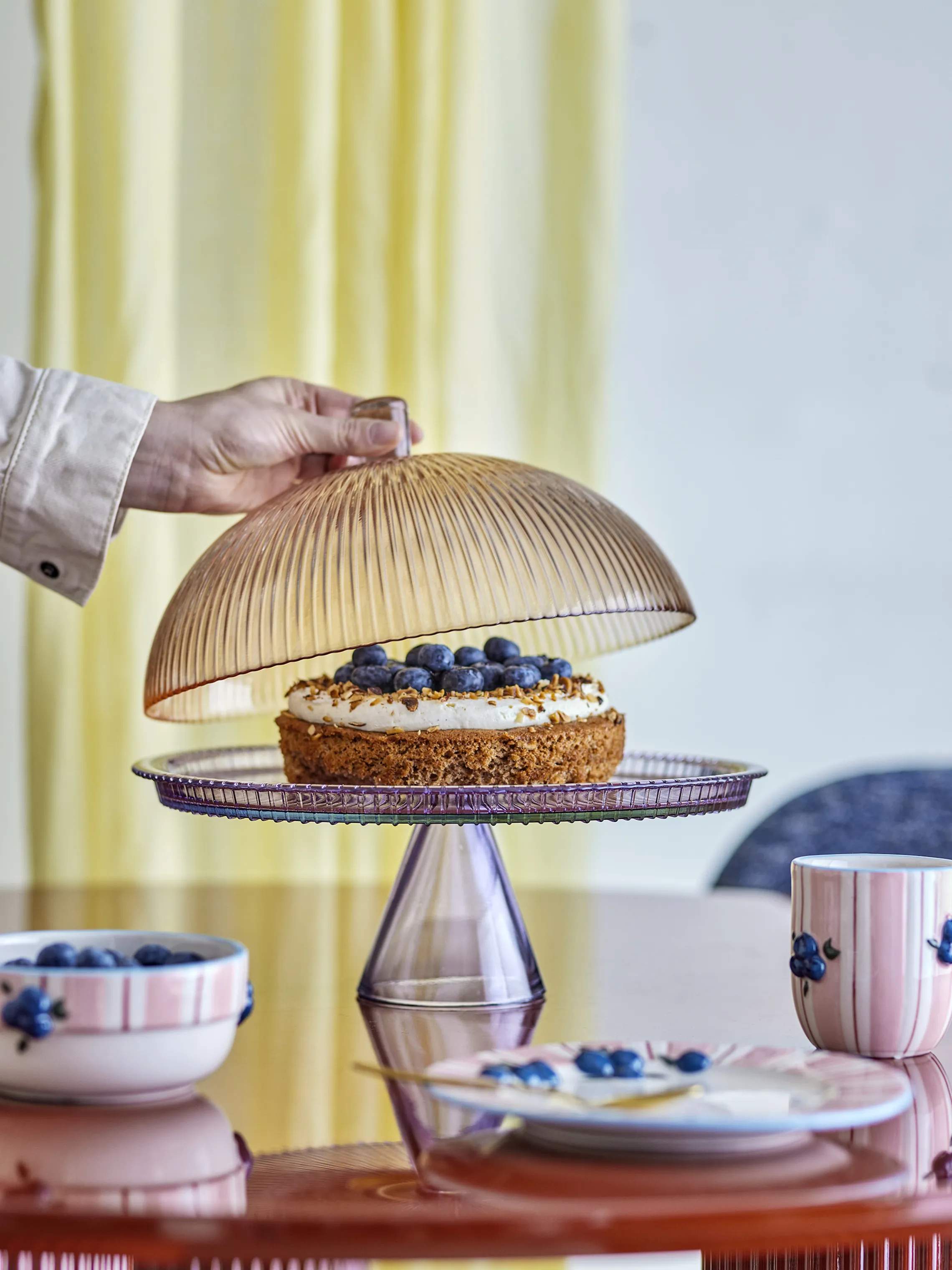 Bloomingville Lagkagefade Tayo Kagefad m/låg i Multifarvet, 5