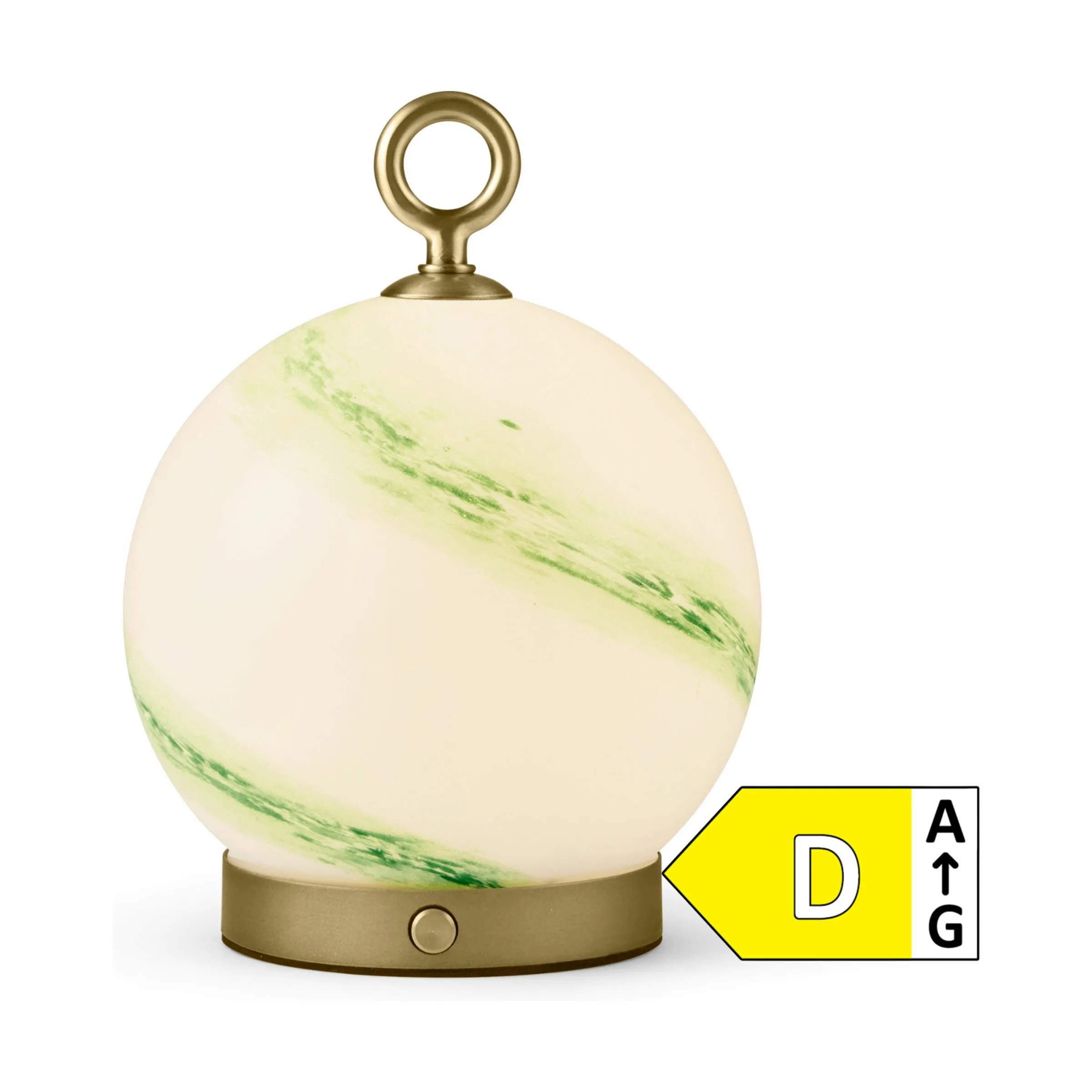 Stockholm Bordlampe, marble green, large