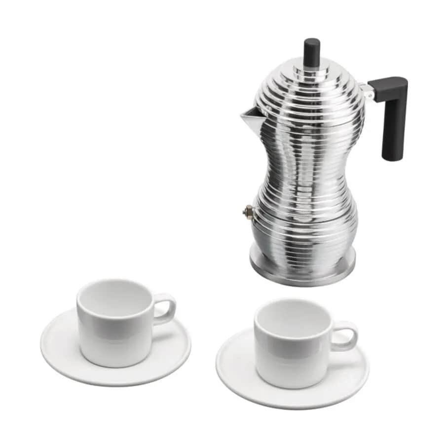 Alessi Espressokander Pulcina Espressokandesæt - 3 dele i Stål, 1