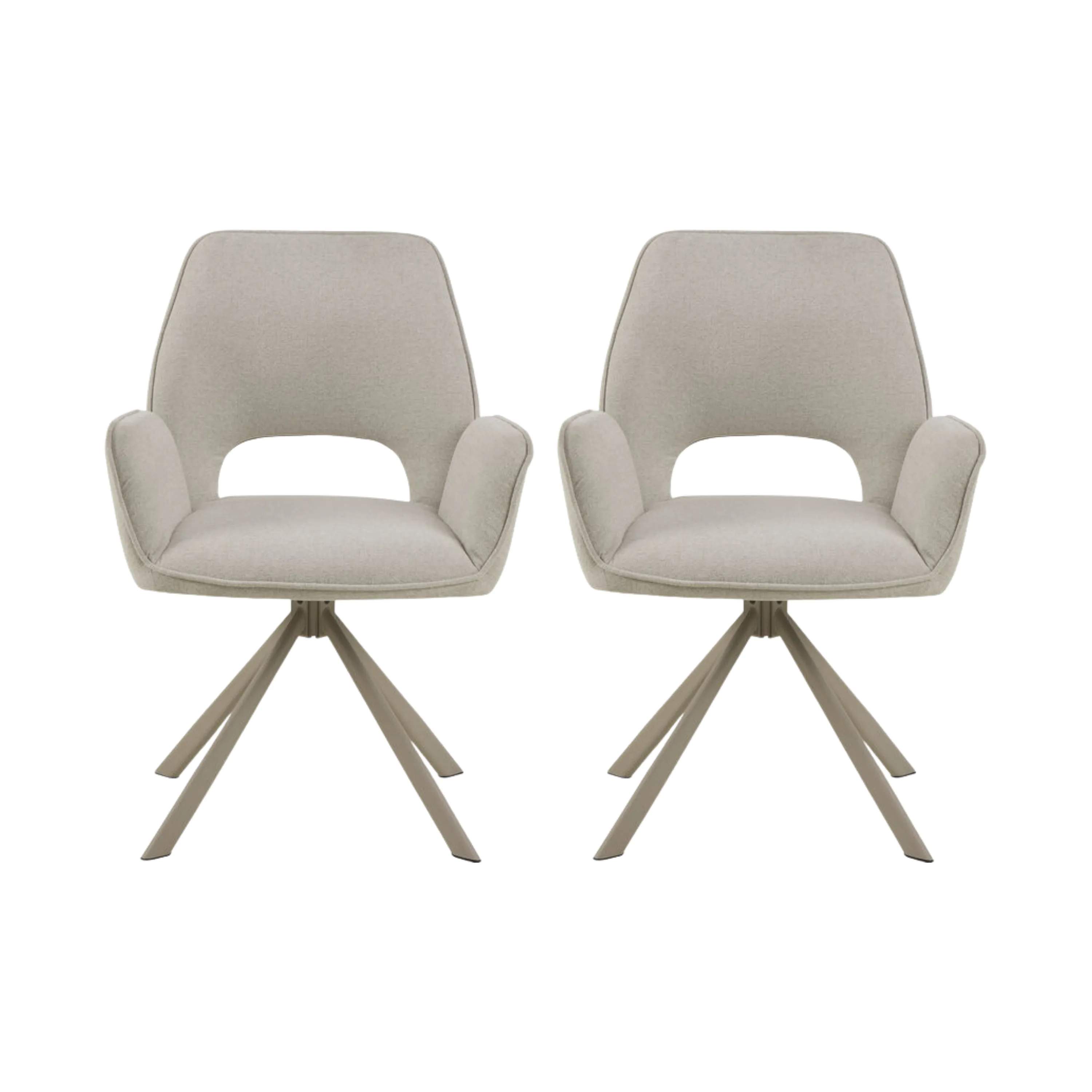 CASA Living Spisebordsstole Graham Spisebordsstol - 2 stk. i beige, 1