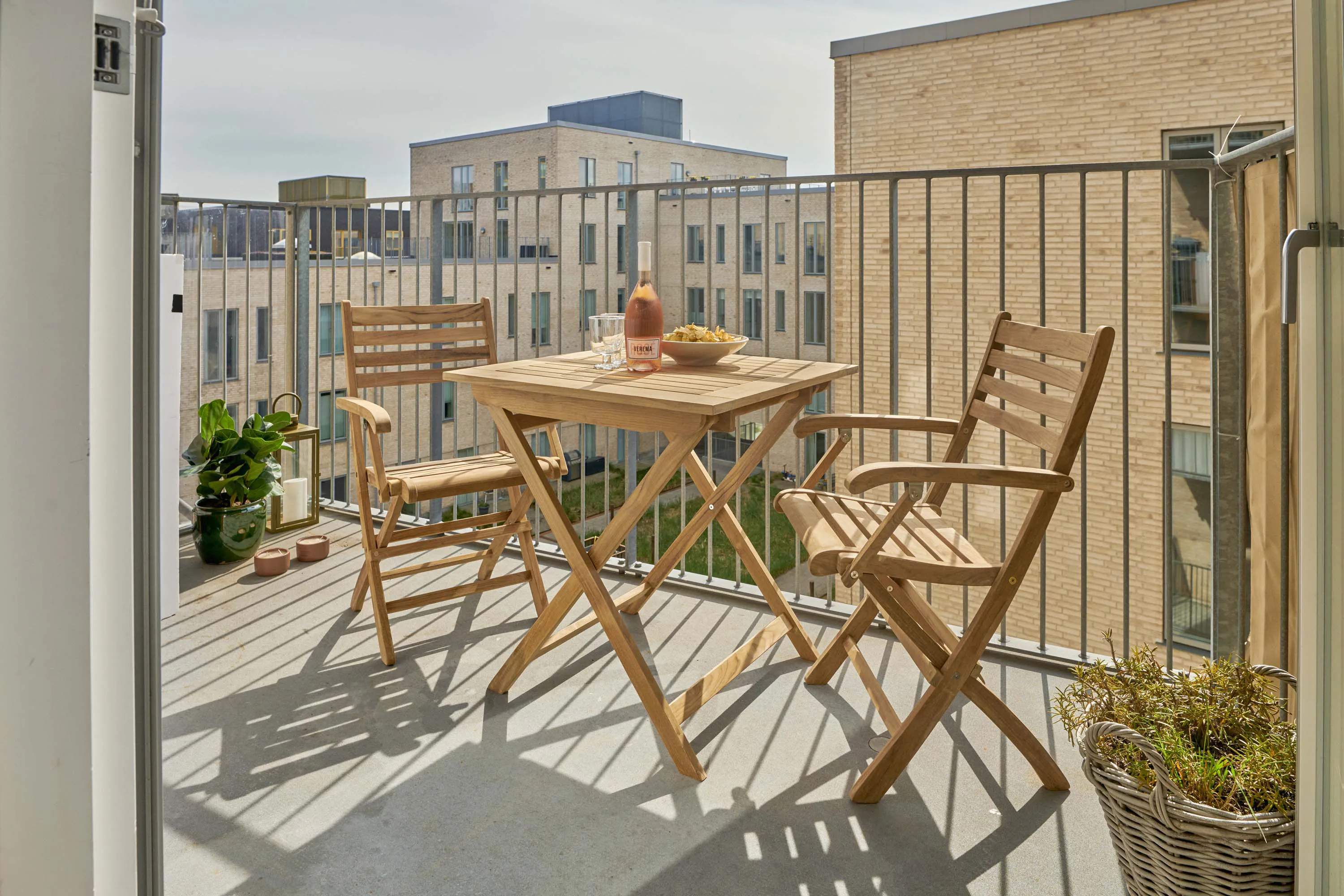 cinas Caféborde York Foldebord i Teak, 3