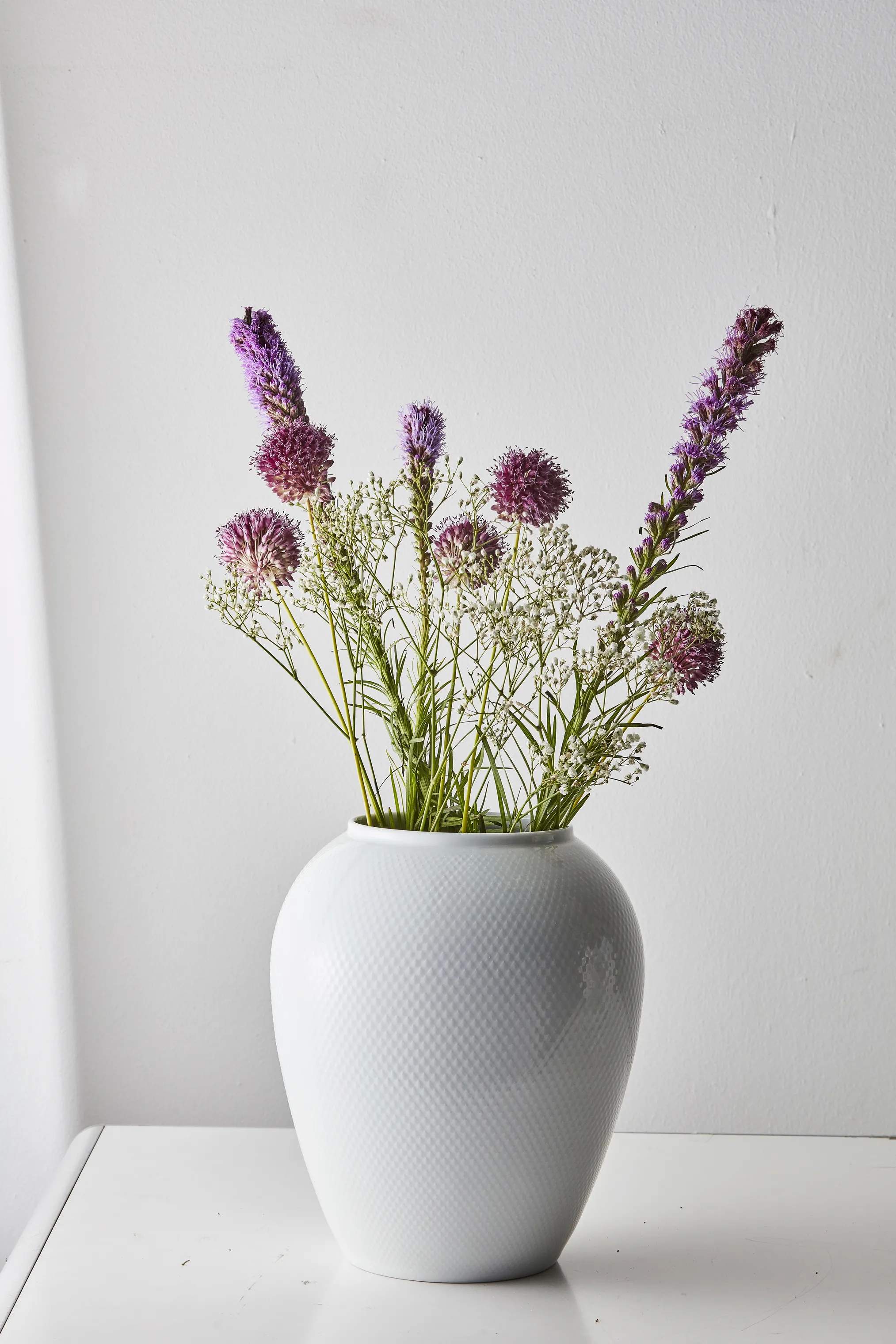 Lyngby Porcelæn Vaser Rhombe Vase i Hvid, 25 cm, 3