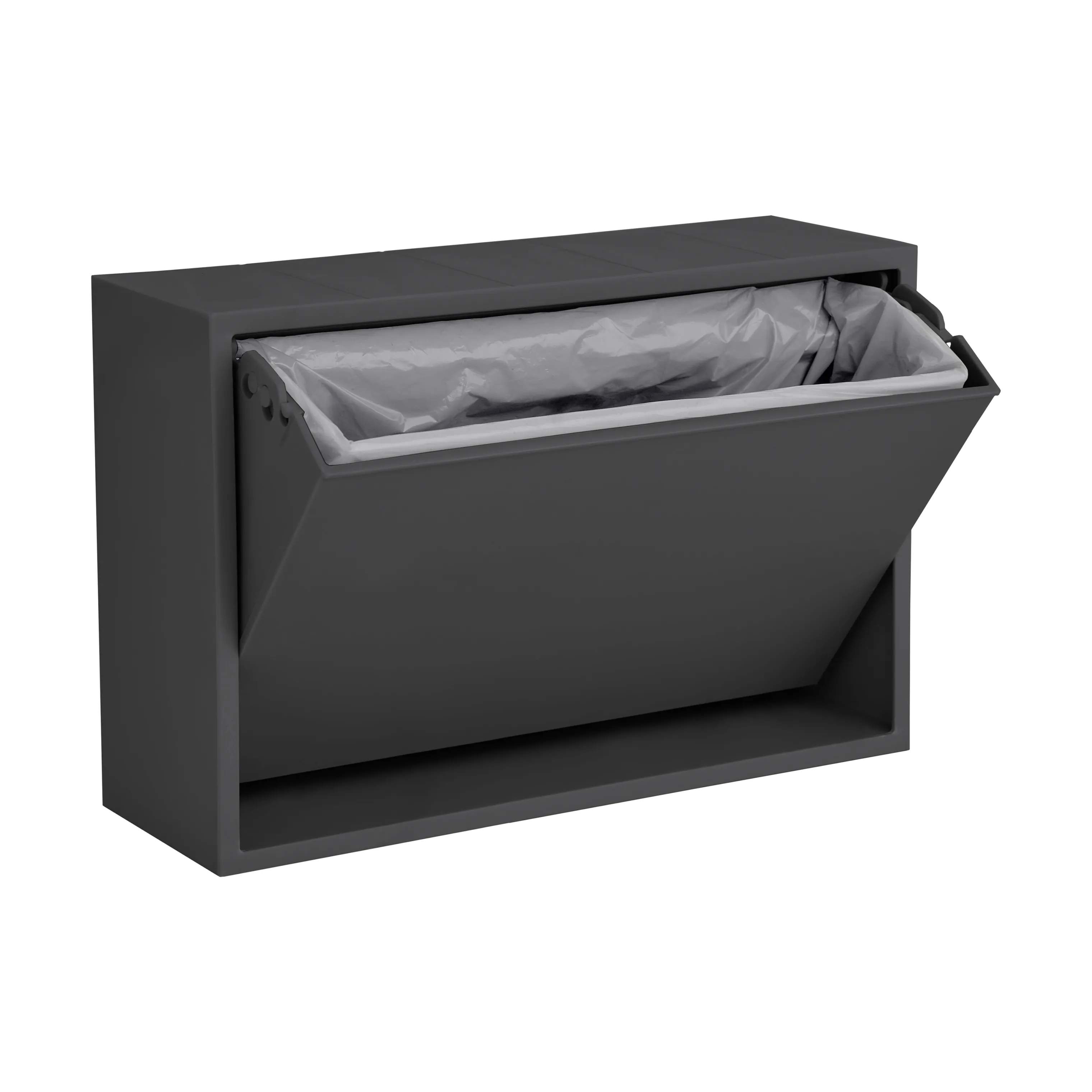 ReCollector Toiletspande Væghængt Toiletspand i Black Raven, 4